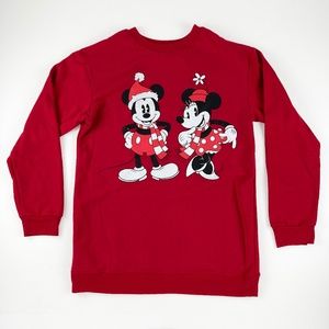 Disney Mickey & Minnie Mouse Christmas Holiday Sweatshirt XL